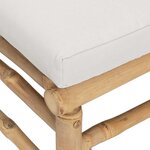 vidaXL Salon de jardin 2 Pièces avec coussins gris clair bambou