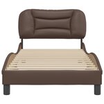 vidaXL Cadre de lit avec tête de lit Marron 90x200 cm Similicuir