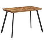 vidaXL Table à manger 120x62x76 cm bois massif de teck