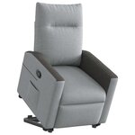 vidaXL Fauteuil inclinable Gris clair Tissu