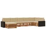 vidaXL Ensemble de canapés d'extérieur 7 Pièces Naturel et Beige