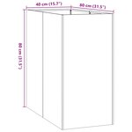 vidaXL Jardinière 40x80x80 cm acier inoxydable