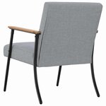 vidaXL fauteuil Gris clair 59 x 75 x 78 cm tissu