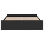 vidaXL Cadre de lit avec tiroirs sans matelas noir 200x200 cm
