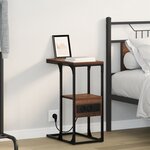 vidaXL Table de chevet avec tiroir Chêne marron 41.5 x 26 x 60.5 cm