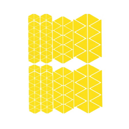 Loisirs créatifs enfants - 1 planche gommettes repositionnables triangles- jaune