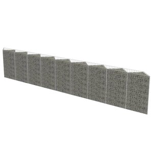 vidaXL Mur de gabion Acier galvanisé 630 x 30 x 100 cm