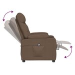 vidaXL Fauteuil inclinable électrique Marron Tissu