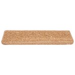 vidaXL Tapis d'escalier 5 pièces 65 x 21 x 4 cm Beige Bord rectangulaire