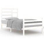 vidaXL Cadre de lit sans matelas blanc bois massif 90x200 cm