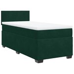 vidaXL Sommier à lattes de lit avec matelas Vert foncé 90x190 cm
