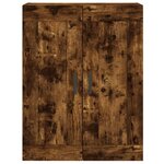 vidaXL Armoire murale chêne fumé 69 5x34x90 cm bois d'ingénierie