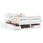 vidaXL Cadre de lit sans matelas blanc 120x200 cm bois de pin massif