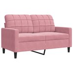 vidaXL Ensemble de canapés 4Pièces et coussins et traversins rose velours
