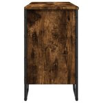 vidaXL Armoire lavabo de salle de bain chêne fumé 91x35x60 cm