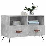 vidaXL Meuble TV Gris béton 80x36x50 cm Bois d'ingénierie