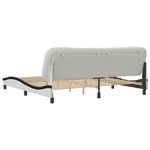 vidaXL Cadre de lit sans matelas Hvar blanc et noir 200x200 cm similicuir
