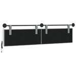 vidaXL Tête de lit suspendue Avec lumière LED Gris clair Tissu