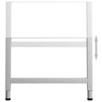 vidaXL Cadres d'établi réglables 2 Pièces Métal 85x(69-95 5) cm Gris