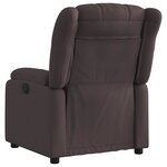 vidaXL Fauteuil inclinable électrique Marron foncé Tissu