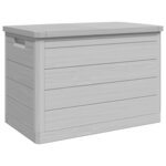 vidaXL Boîte à coussins d'extérieur gris 77 5x44 5x53 cm polypropylène