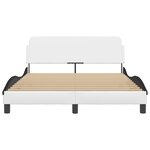 vidaXL Cadre de lit sans matelas blanc et noir 120x200 cm similicuir