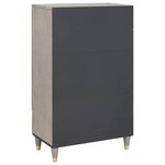 vidaXL Haut Armoire avec étagère Gris et or 60 x 33.5 x 100 cm