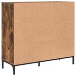 vidaXL Buffet Chêne fumé 89 5 x 33 x 82 cm Bois d'ingénierie