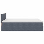 vidaXL Cadre de lit ottoman avec matelas gris foncé 140x190 cm velours