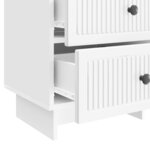 vidaXL Cabinet de chevet Blanc brillant 43 x 34 5 x 47 5 cm