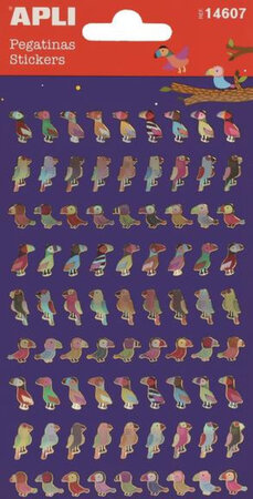 1 Feuille Stickers Oiseaux