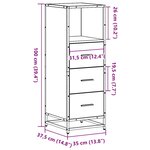 vidaXL Armoire de bain chêne marron 35x37 5x100 cm bois d'ingénierie