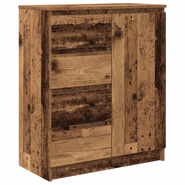 vidaXL Buffet avec tiroirs vieux bois 71x35x84 cm bois d'ingénierie