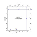 Chambre froide négative pro line avec groupe négatif - hauteur 2200 mm - combisteel -  - acier inoxydable2700 x 3000