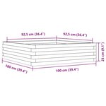 vidaXL Jardinière 100x100x23 cm bois de pin massif