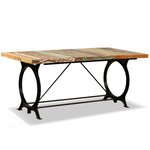 vidaXL Table à manger Bois de récupération massif 180 cm