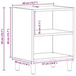 vidaXL Armoire de lit Chêne noir 40 x 30 x 50 cm Bois d'ingénierie