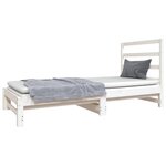 vidaXL Lit coulissant sans matelas blanc 2x(90x190) cm
