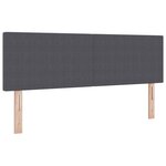 vidaXL Tête de lit LED Gris foncé 160 cm Tissu en velours côtelé