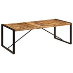 vidaXL Table de salle à manger 220x100x75 cm Bois de manguier solide