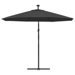 vidaXL Parasol en porte-à-faux LED et mât en acier 300cm Anthracite