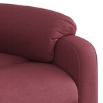 vidaXL Fauteuil de massage inclinable électrique Rouge bordeaux Tissu