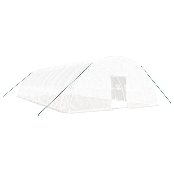 vidaXL Serre avec cadre en acier blanc 72 m² 12x6x2 85 m