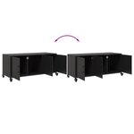 vidaXL Meuble TV noir 100 5x39x43 5 cm acier