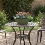 vidaXL Pot de jardin en forme de bol 5 Pièces Vert olive 35 x 35 x 15 cm