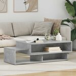 vidaXL Table basse Gris béton 105 x 50 x 32 5 cm Bois d'ingénierie