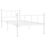 vidaXL Cadre de lit sans matelas blanc métal 90x200 cm