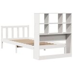 vidaXL Lit bibliothèque sans matelas blanc 90x200cm bois de pin massif