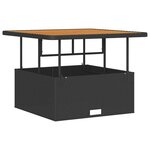 vidaXL Ensemble de salle à manger pour jardin 3 Pièces Noir Poly rotin