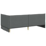 vidaXL Cadre de lit d'angle Gris foncé 90 x 200 cm tissu
